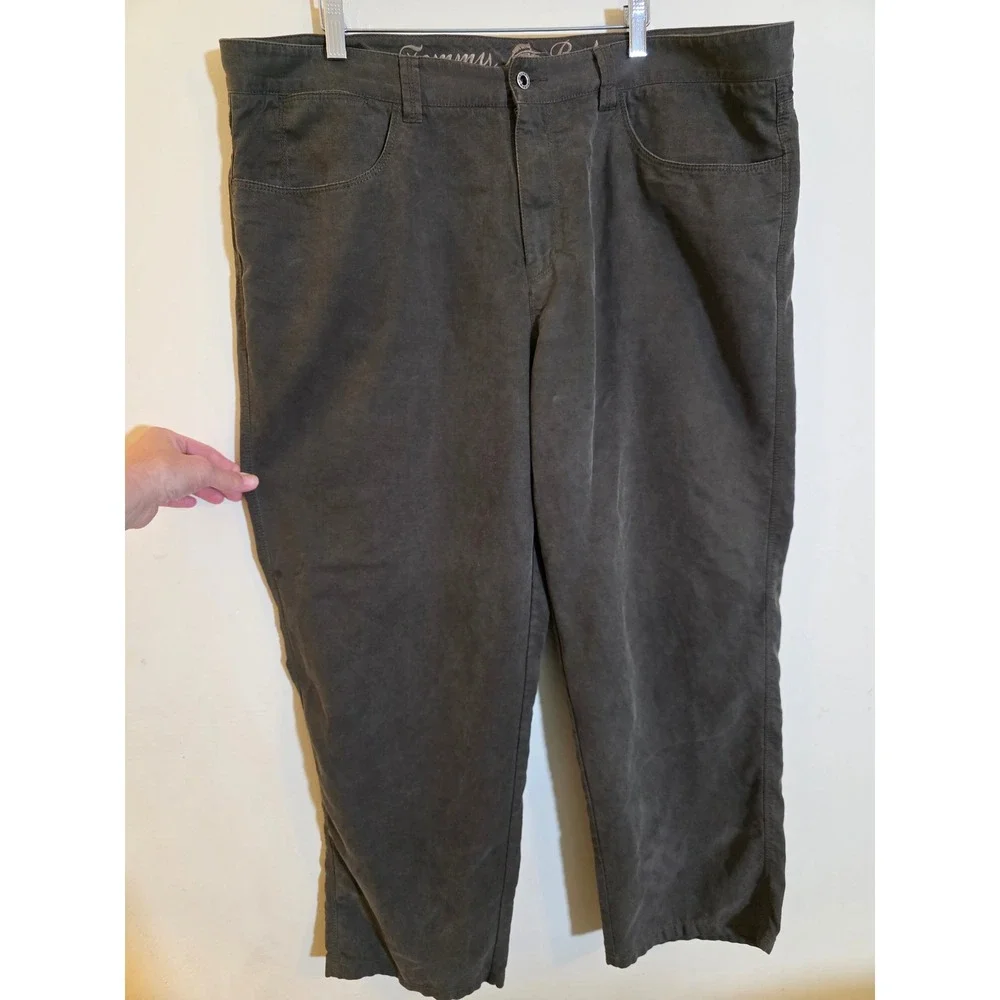 Tommy Bahama Boracay Pants Mens 42 Brown Tencel Cotton Blend Straight Leg Chino‎